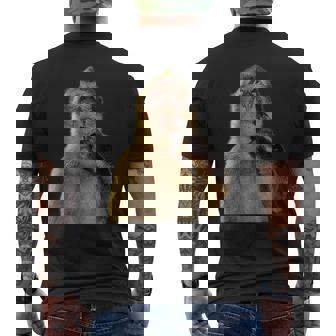 Thinking Monkey Meme Cute Men's T-shirt Back Print | Seseable UK