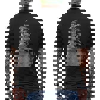 Thinking Monkey Meme Men's T-shirt Back Print | Seseable FR