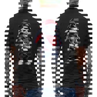 Thug Bunny Rabbit Gangster Rabbit Bunny Lovers Men's T-shirt Back Print - Thegiftio