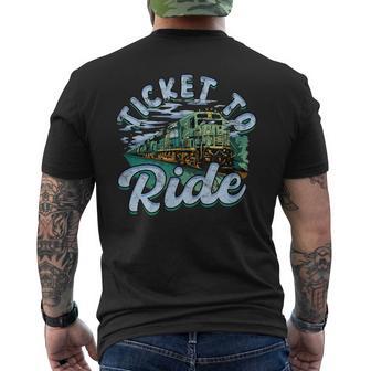 Ticket To Ride Train Board Games Men's T-shirt Back Print - Thegiftio UK