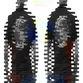 Tierra Planeta Tierra Plana Norte América Delur Globo Manga Larga Camiseta Hombre Estampado Espalda - Regaloses