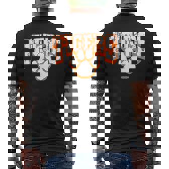 Tigers School Spirit Mascot Back To School Orange Men's T-shirt Back Print | Seseable CA