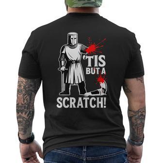 Tis But A Scratch Medieval Warrior Humor Saying Knight Men's T-shirt Back Print - Thegiftio UK