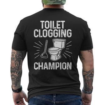 Toilet Clogging Champion Graphic Toilet Clogging Men's T-shirt Back Print - Thegiftio UK
