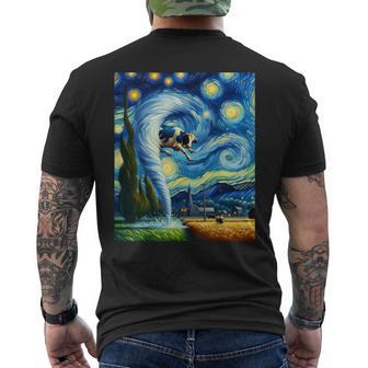 Tornado Storm Chasing Van Gogh Starry Night Style Men's T-shirt Back Print - Thegiftio UK