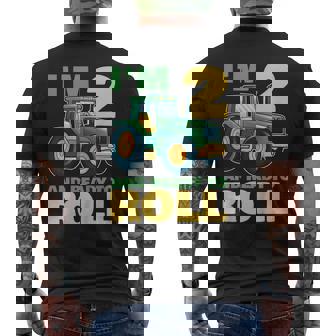 Tractor Birthday 2 2Nd Birthday Tractor Men's T-shirt Back Print - Monsterry