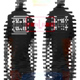 Traditional England Red Country Flag Cool England Fan Tank Top Men's Back Print T-Shirt | Mazezy