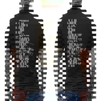 Trap Hunting Trapper I Enjoy Long Romantic Walks To My Trap Men's Back Print T-Shirt | Mazezy