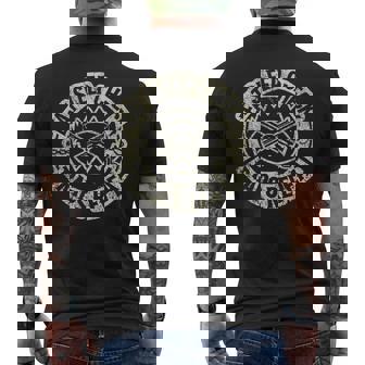 Trapping I Check Traps I Hunting Trapper Men's Back Print T-Shirt | Mazezy