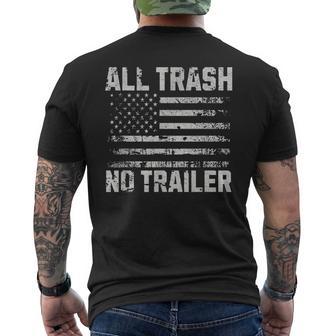 All Trash No Trailer Usa Flag Men's T-shirt Back Print - Thegiftio UK