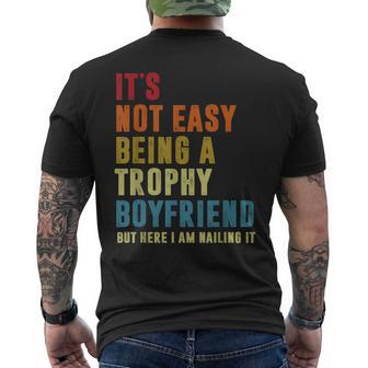 Trophy Boyfriend Bf Meme Men's T-shirt Back Print | Mazezy