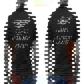 Trumpet Is The Bacon Of Music Musician Men's T-shirt Back Print - Monsterry