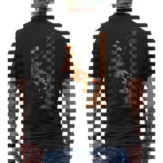 Turkey Canyoning Thanksgiving Day Canyoneering Canyon Men's Back Print T-Shirt | Mazezy