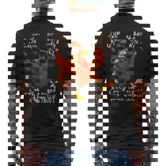 Turkey Gravy Beans And Rolls Thanksgiving Toddler Boys Men's T-shirt Back Print | Mazezy