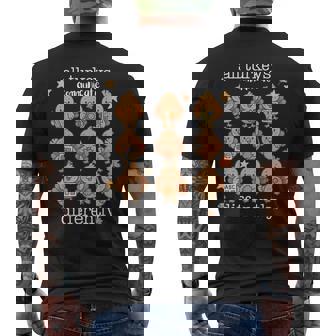 All Turkeys Communicate Differently Thanksgiving Autism Aw Men's T-shirt Back Print | Mazezy