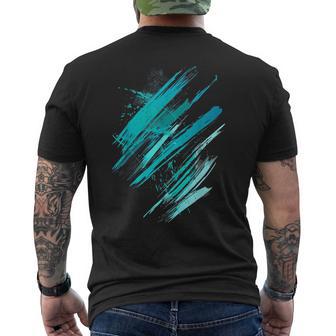 Turquoise And Black Running Graphic Men's T-shirt Back Print - Thegiftio UK
