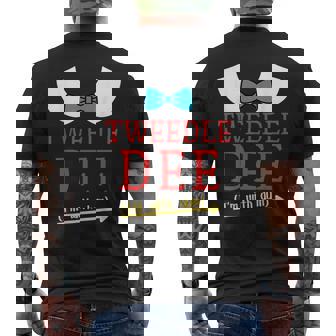 Tweedle Dee I'm With Dum Couple & Friends Lazy Costume Men's T-shirt Back Print | Mazezy