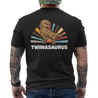 Twinasaurus Jumeaux Jumeaux Jumeaux Amusants Assortis T-shirt imprimé au dos - Cadeauxyz