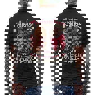 Twinning With My Bestie Twins Friends Twin Matching Men's T-shirt Back Print - Seseable