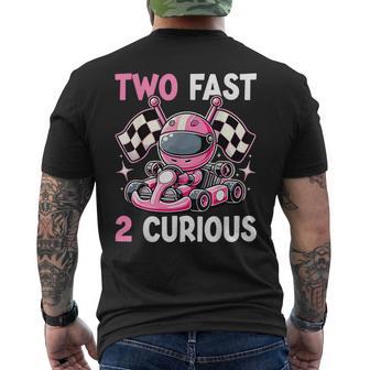 Two Fast 2 Curious Racing 2Nd Birthday Pit Crew 2Yr Year Old Men's T-shirt Back Print | Seseable UK