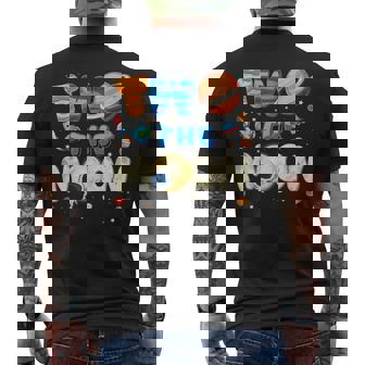 Two The Moon Birthday Boy Space Astronaut 2 2Nd Year Old Men's T-shirt Back Print | Seseable UK