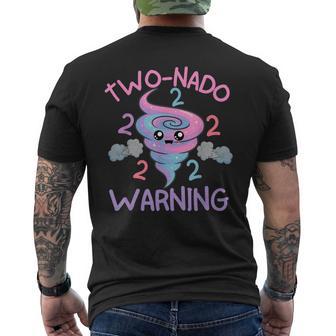 Two Nado Warning 2Nd Birthday Tornado Party Men's T-shirt Back Print - Thegiftio UK