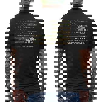 I Have Two Titles Dad And Grumpy Father's Day Grandpa Grumpy Men's T-shirt Back Print - Monsterry