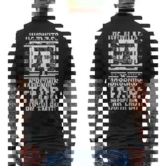 I Have Two Titles Dad And Macroeconmoics Teacher Fathers Day Men's Back Print T-Shirt | Mazezy