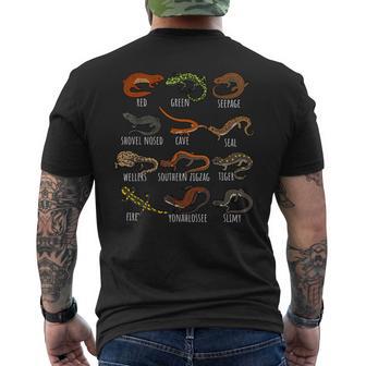 Type Of Salamander Lizards Lovers Cute Colorful Salamanders Men's T-shirt Back Print - Thegiftio UK
