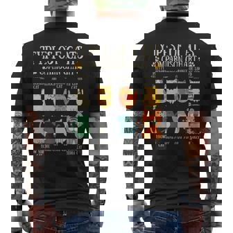 Types Of Cats Cat Lover Pet Owner Comparison Chart Men's T-shirt Back Print - Thegiftio