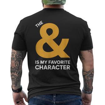 Typography Ampersand Men's T-shirt Back Print - Thegiftio UK