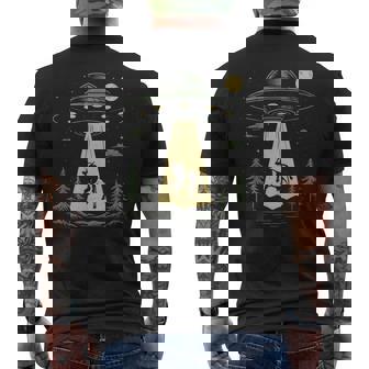 Ufo 牛誘拐デザイン メンズTシャツ バックプリント - Kawaiitshirt