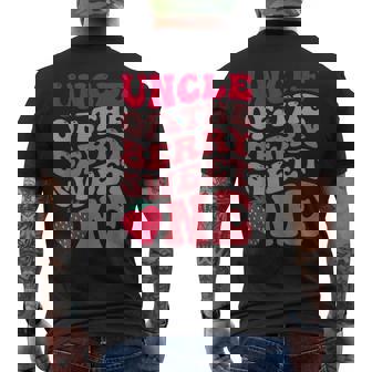 Uncle Of The Berry Sweet One Strawberry First Birthday Men's T-shirt Back Print | Mazezy