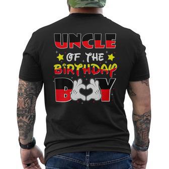 Uncle Of The Birthday Boy Matching Nephew Family Bday Men's T-shirt Back Print - Thegiftio UK