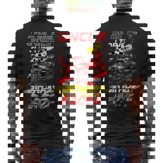 Uncle Of The Birthday Racer Race Car Party Family Matching Men's T-shirt Back Print | Mazezy