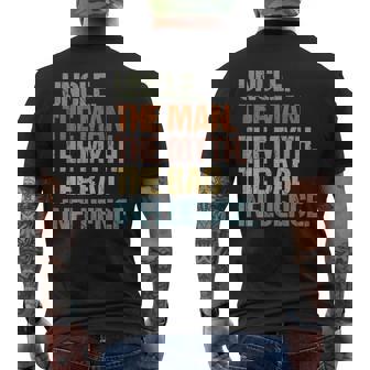 Uncle The Man The Myth The Bad Influence On Back Men's T-shirt Back Print - Monsterry