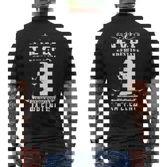 Never Underestimate An Old Man Who Loves Rappelling Tank Top Men's Back Print T-Shirt | Mazezy