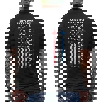 United States Air Force American Usa Flag July 4Th Patriotic Men's T-shirt Back Print - Monsterry