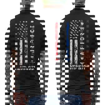 United States Air Force American Vintage Usa Flag Patriotic Men's T-shirt Back Print | Mazezy