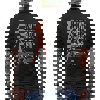 Urban Cowboy City Western Soul Boots Skyline Country Dreams Men's Back Print T-Shirt | Mazezy