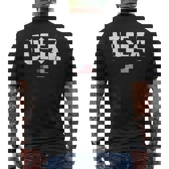 Usa Flag Patriotic American Flag 4Th Of July Usa Graphic Men's T-shirt Back Print - Monsterry