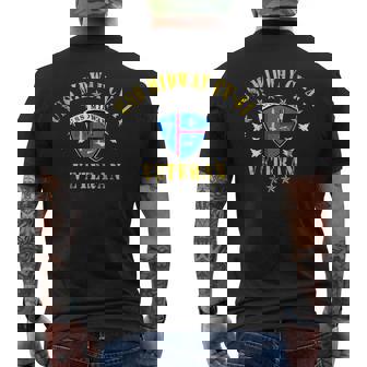 USS Midway CV 41 Aircraft Carrier Veteran USA Flag Vintage Men's Back Print T-Shirt | Mazezy