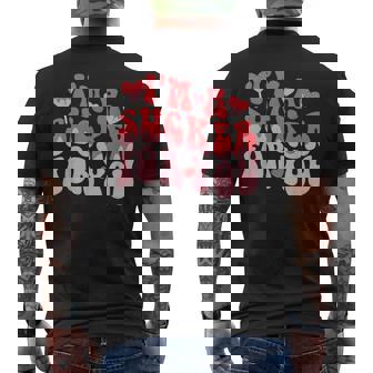 Valentine's Day Pun I'm A Sucker For You Matching Couple Men's Back Print T-Shirt | Mazezy