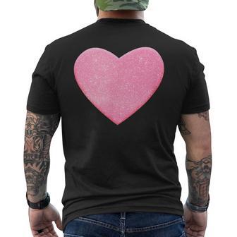 Valentines Rosa Herz T-Shirt mit Rückendruck - Geschenkecke