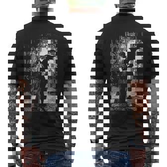 Vampire Kiss Romantic Gothic Grunge Old Aesthetic Men's Back Print T-Shirt | Mazezy