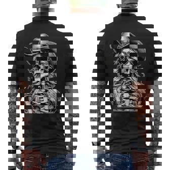 Vaquera Esqueleto Gótico Con Gafas Deol Corazones Calavera In Mangas Camiseta Hombre Estampado Espalda - Regaloses