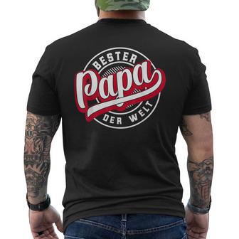 Vatertag 2025 Geburtstagater Bester Papa Der Welt T-Shirt mit Rückendruck - Geschenkecke