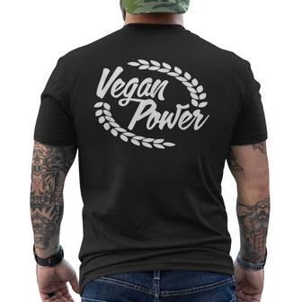 Vegan Poweregetariereganer Tierliebhaber Umweltfreund T-Shirt mit Rückendruck - Geschenkecke