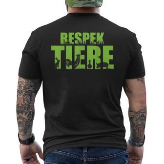 Veganer Egetarier Geschenke Und Outfits Tierliebhaber TierschützereganpruchEganeregetarier Chwarz -Erwachsene Klein Klassisches Mit Tierdruck T-Shirt mit Rückendruck - Geschenkecke