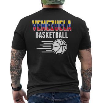 Venezuela De Los Aficionados Al Baloncesto -Enezolanoport Lovers In Mangas Camiseta Hombre Estampado Espalda - Regaloses